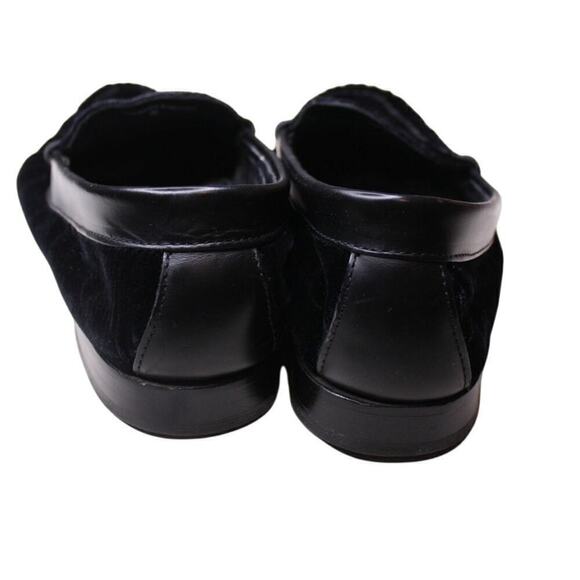 GH Bass & Co Weejuns Black Velvet Penny Loafers Men's Classic Lounge - Picture 3 of 5